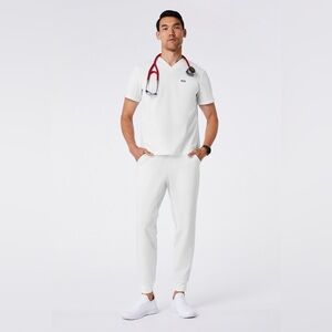 FIGS MENS OPTIC WHITE SET